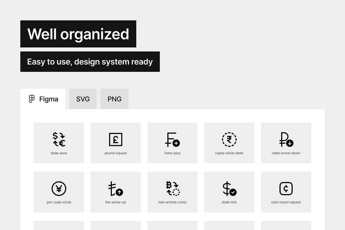 Currencies Medium - 350 icons, an Outline Icon by Pictomate (Photo 5 of 7)