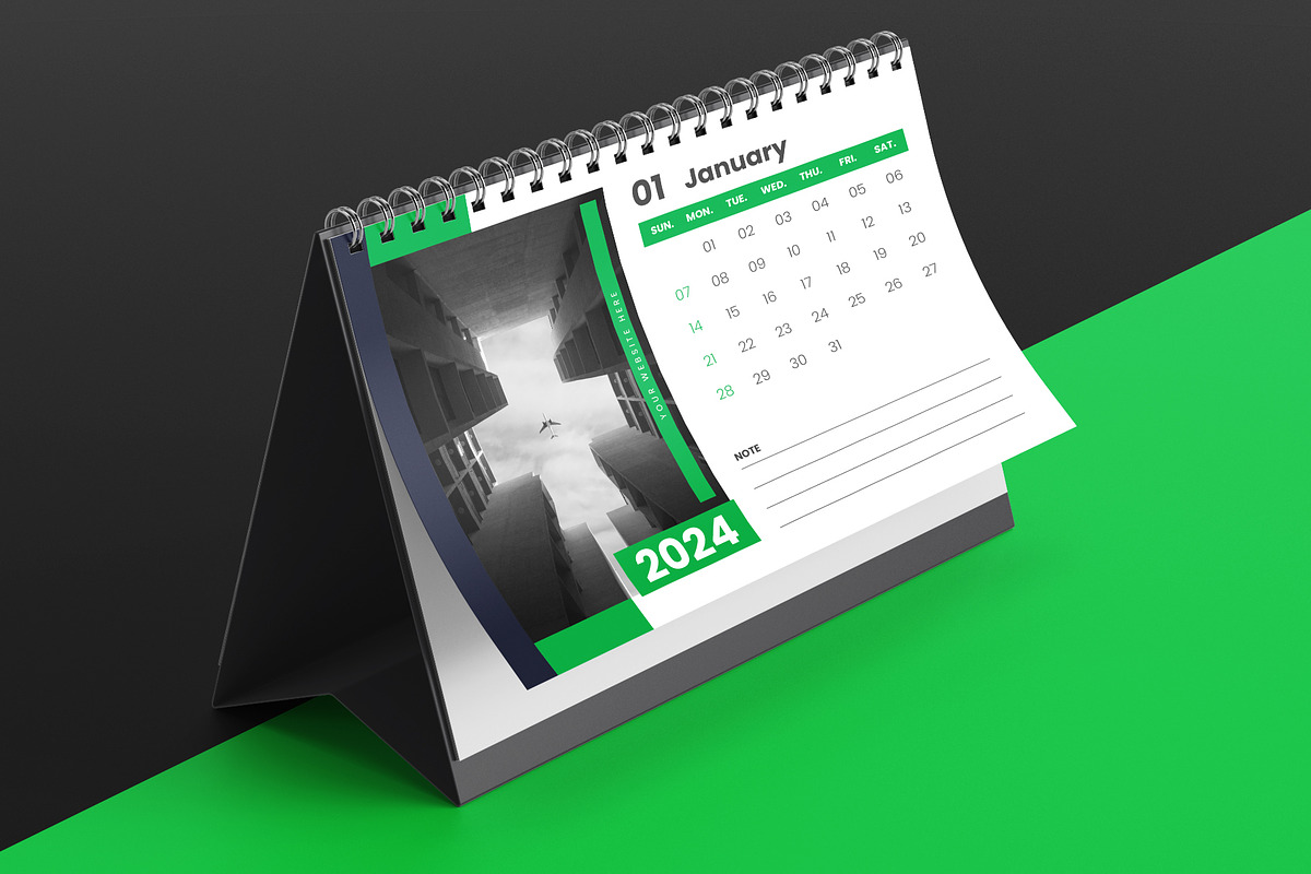 2024 Desk calendar design template, a Stationery Template by Tanmoy Topu (Photo 5 of 5)