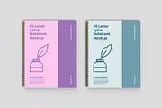 US Letter Spiral Notebook Mockup, a Books & Magazine Mockup by Illusiongraphic (Thumbnail 16 of 32)