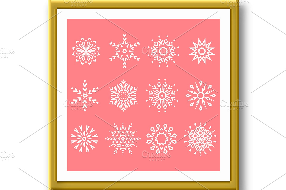 Snowflakes icon collection. Graphic, an Object Graphic by RODINA (Photo 3 of 3)