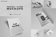 Poster / Flyer Mockups, a Print Template by Defa Visual (Thumbnail 1 of 10)