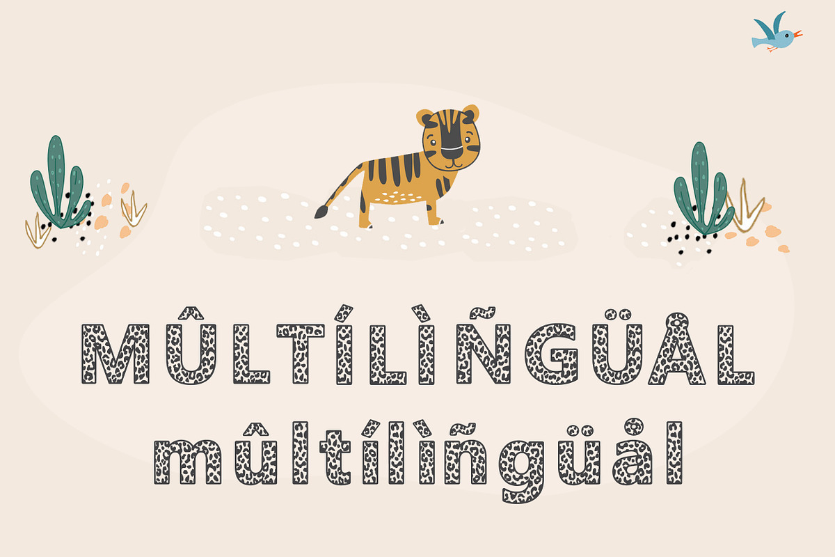 Leopard Font - A Playful Font, a Sans Serif Font by GlitzyGrapix (Photo 4 of 8)