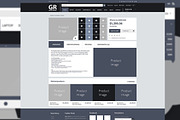 Online Shop Webdesign Wireframe Kit, a Wireframe Template by DesignSomething (Thumbnail 5 of 5)