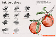 Ink & Watercolor Procreate Brushes, a Brush Add-On by Wooly Pronto (Thumbnail 3 of 9)
