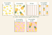 Watercolor Pineapple Patterns Set, a Pattern Graphic by Oksana Dovhopol Art (Thumbnail 8 of 11)
