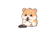 Hamster Eating Cartoon, an Animal Illustration by Artpon Illustration (Thumbnail 2 of 3)
