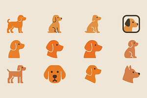 Dog Icon Collection Illustration, an Animal Illustration by Vectorium Studio