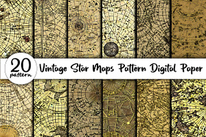 Vintage Star Maps Pattern Bundle