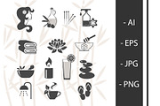 Vector spa icons set, an Outline Icon by RODINA (Thumbnail 1 of 3)