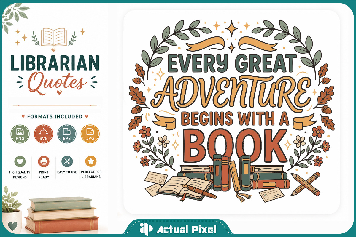 Librarian Quotes Bundle, an Object Graphic by Actual Pixel (Photo 8 of 20)