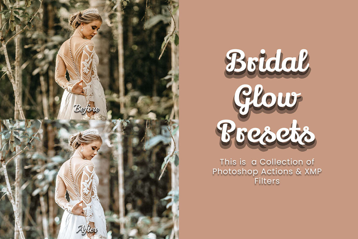 30 Bridal Glow Photoshop Actions, an Action Add-On by 3Motional (Photo 5 of 11)