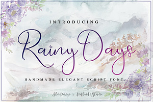 Rainy Days  Elegant Script Font