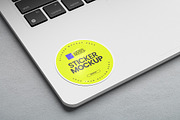 Laptop Sticker Mockup, a Mockup by graphic_keY (Thumbnail 1 of 2)