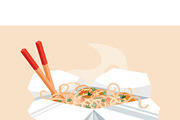 Hand Drawn Chinese Takeout Box, a Food Illustration by MISS CHATZ (Thumbnail 3 of 3)