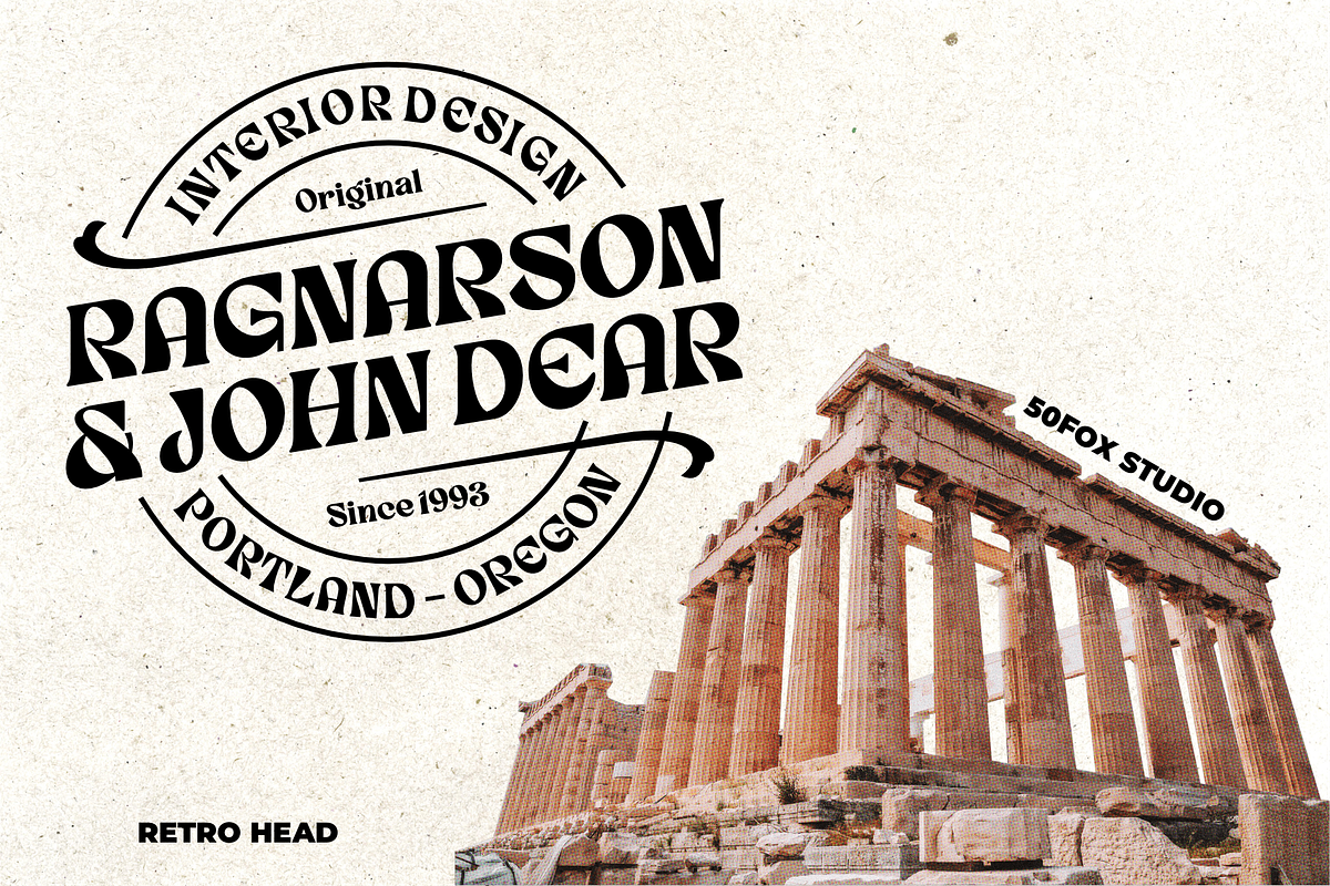 Retro Head Classy Retro Typeface, a Serif Font by 50Fox (Photo 15 of 18)