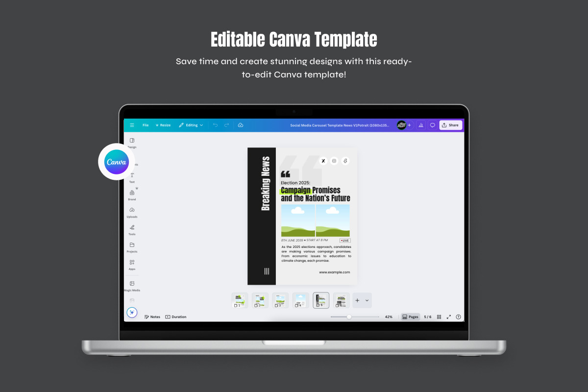 Breaking News Instagram Carousel preview 3