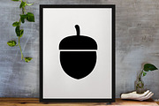 Acorns Silhouette SVG, a Food Illustration by newminddesign (Thumbnail 3 of 3)