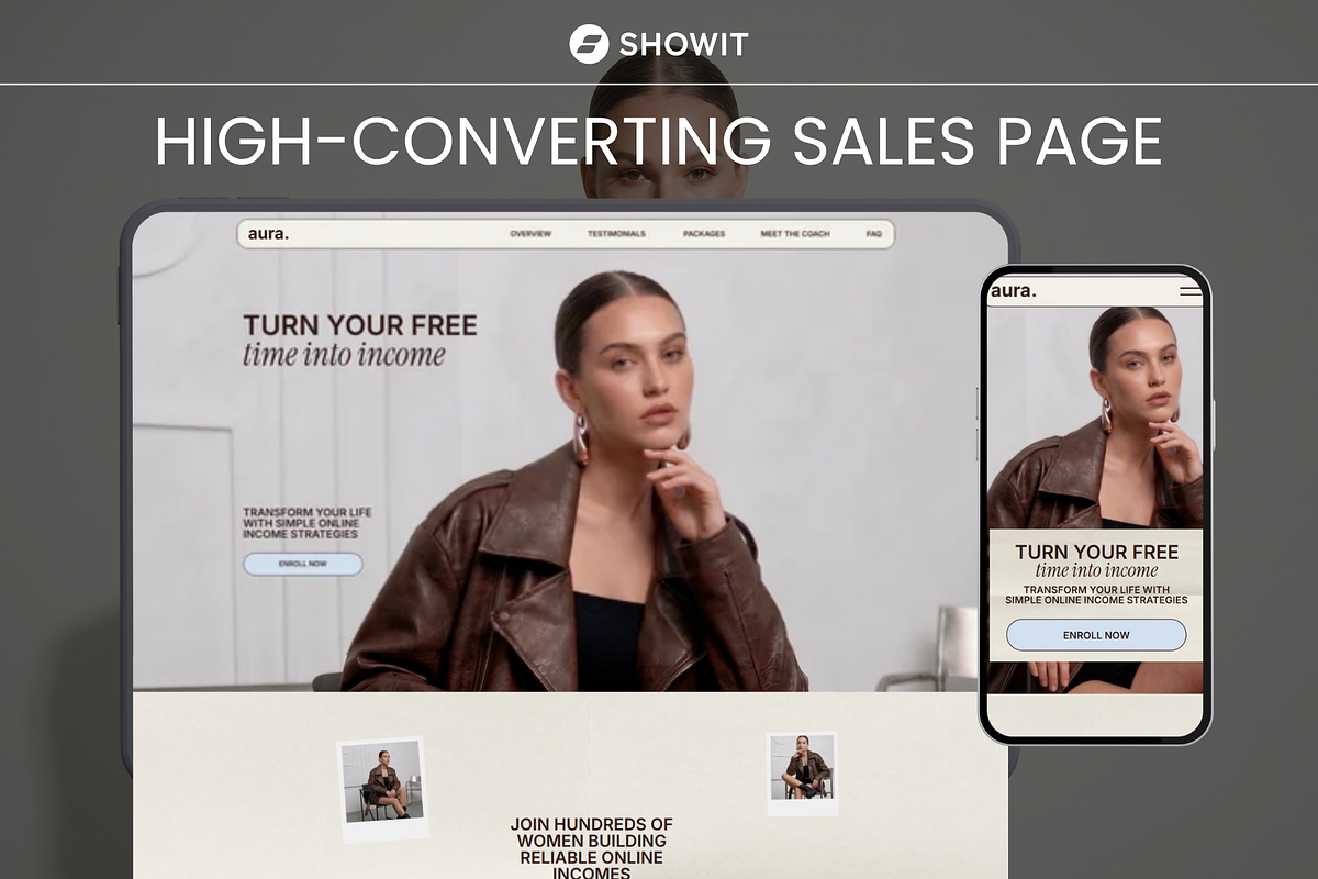 Editorial Showit Sales Page, a Squarespace Template by OliaMuseDesign (Photo 2 of 8)