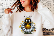 Watercolor Spring Bees Clipart, an Illustration by SinaCreation (Thumbnail 4 of 8)