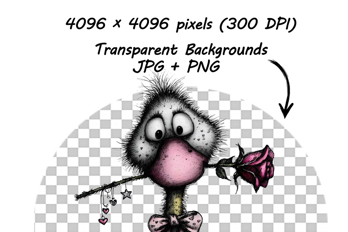 whimsical floral animal clipart PNG, an Illustration by one-touch (Photo 8 of 18)