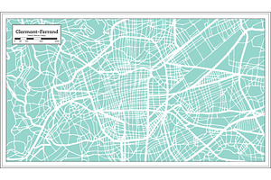 Clermont-Ferrand France City Map