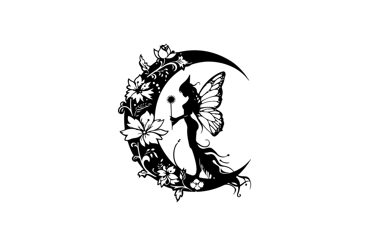 vintage Magical Fairy Moon Set, an Object Graphic by jahid234 (Photo 7 of 13)