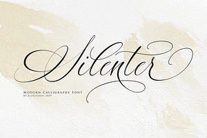 Silenter / Modern Calligraphy Font, a Script Font by Bluestudio