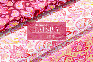 Blooming Paisley Seamless Pattern