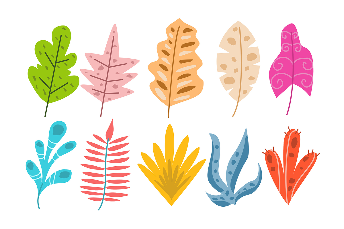 50 Colorful Leaf Clipart, a Graphic by judayartworks (Photo 4 of 6)