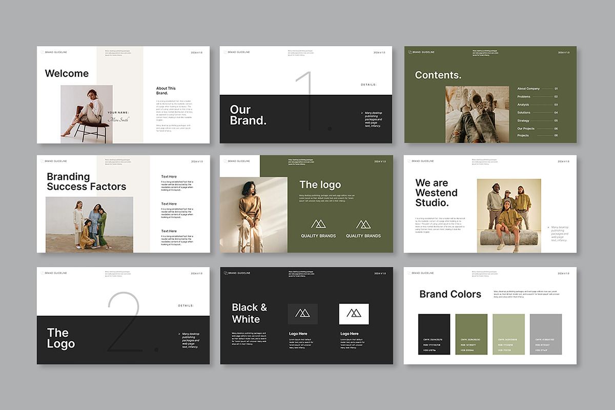 Brand Guidelines Presentation, a Presentation Template by Slide_Genius1