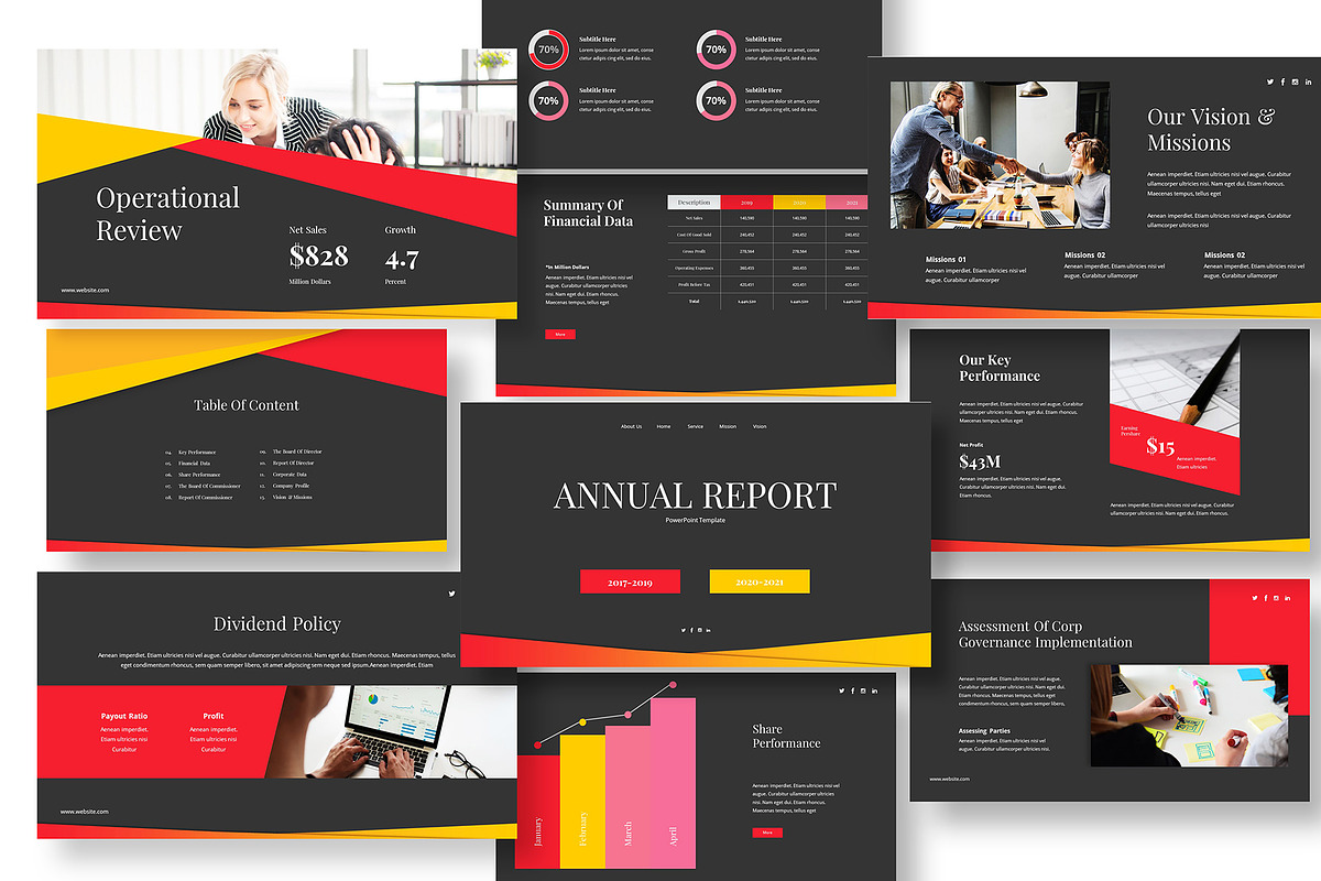 Annual Report Powerpoint Template, a Presentation Template by temphall (Photo 7 of 8)