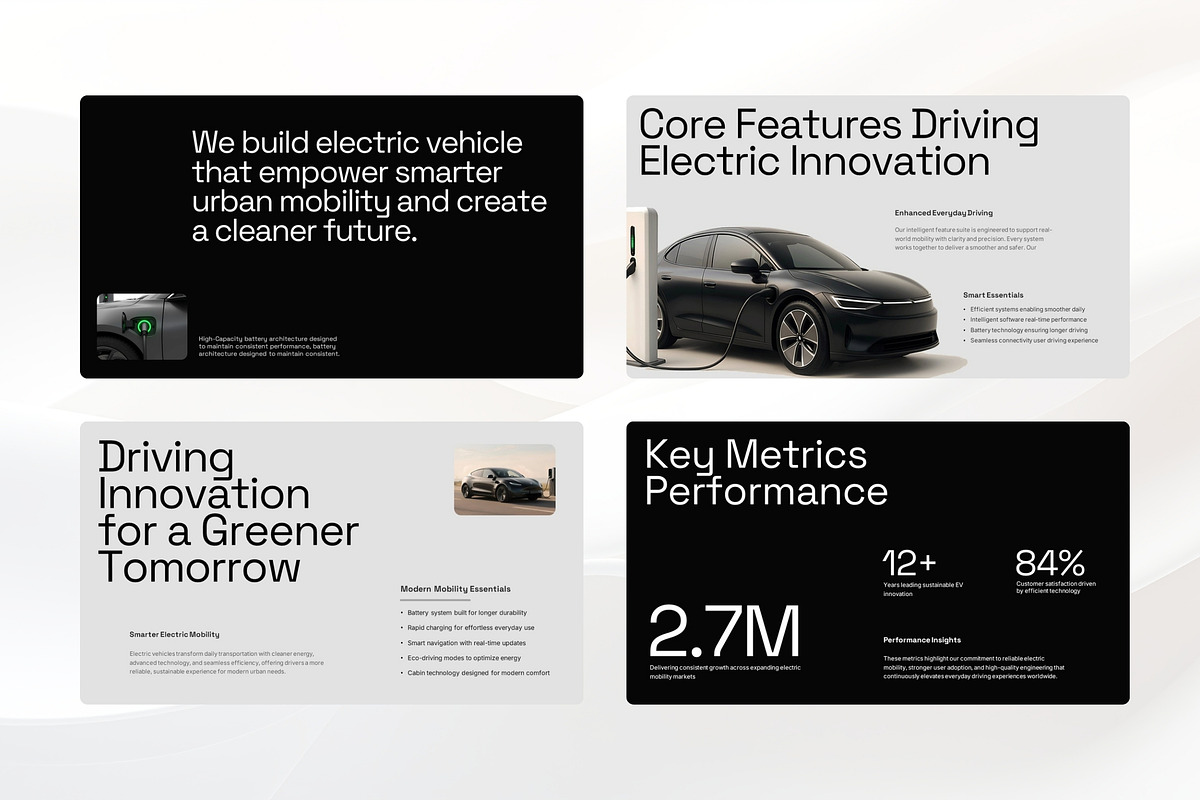EV Product Pitch Deck Powerpoint, a Presentation Template by TMint Creative (Photo 4 of 5)