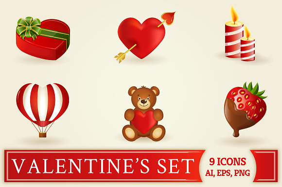 Valentines Icons Set