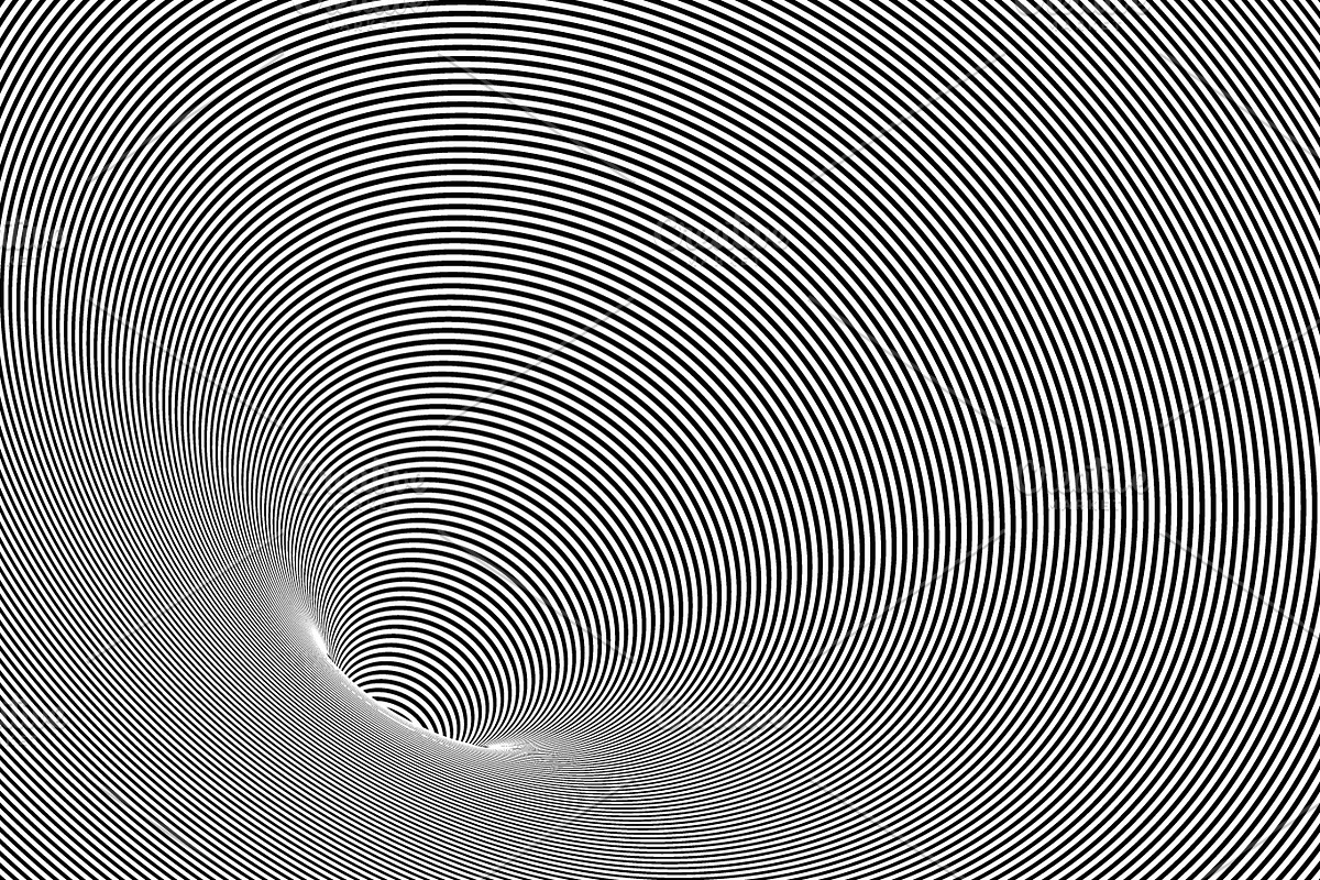 Black and white stripes in tunnel, a Decorative Illustration by BestPics