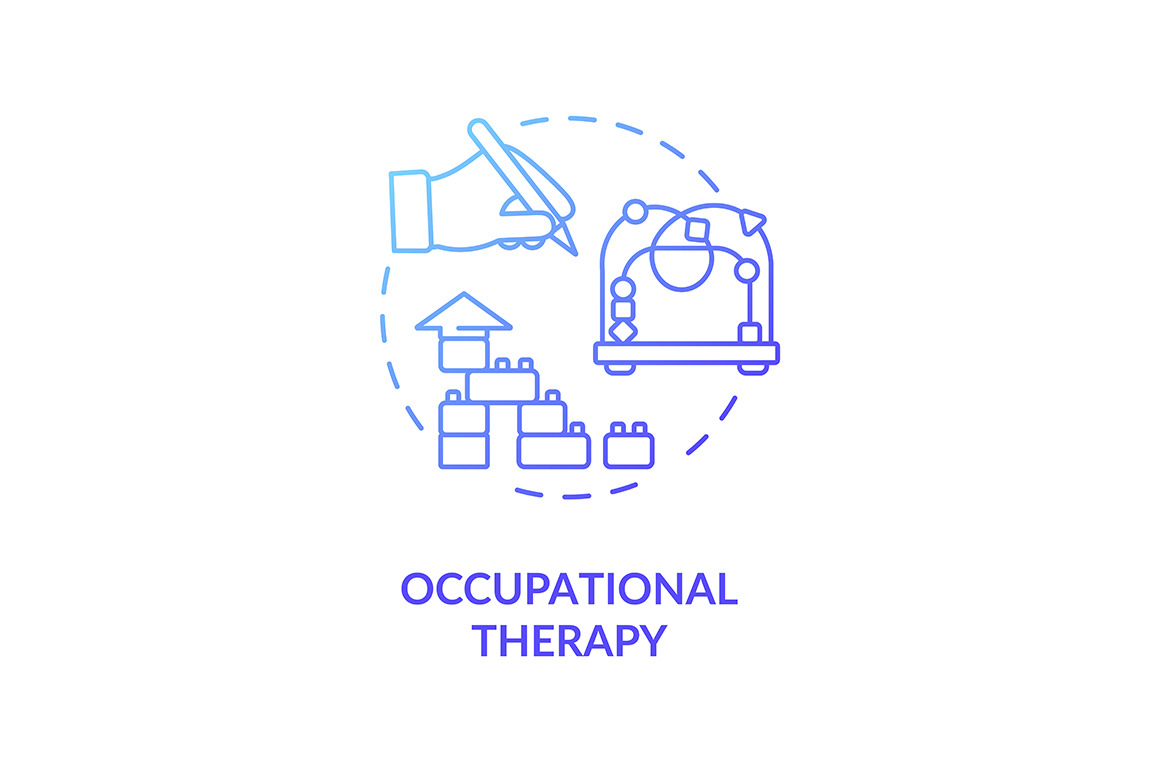 Occupational therapy concept icon, an Outline Icon by IMG Visuals