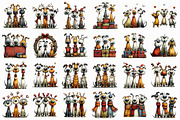 Quirky Christmas Dog Gang Clipart, an Illustration by Libby Wishes (Thumbnail 2 of 7)