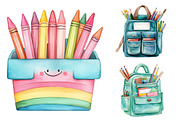 Doodle Back to School Clipart, a Seasonal Illustration by CitraGraphics (Thumbnail 4 of 4)