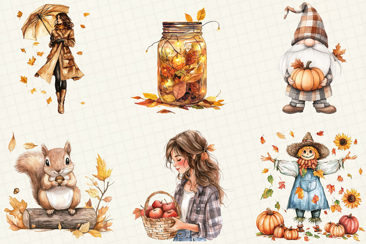 Fall Autumn Sublimation Clipart, an Illustration by OK Design (Photo 4 of 5)