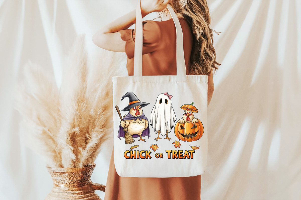 Chick Or Treat Retro Halloween PNG, an Illustration by DreamCafeArt (Photo 4 of 6)