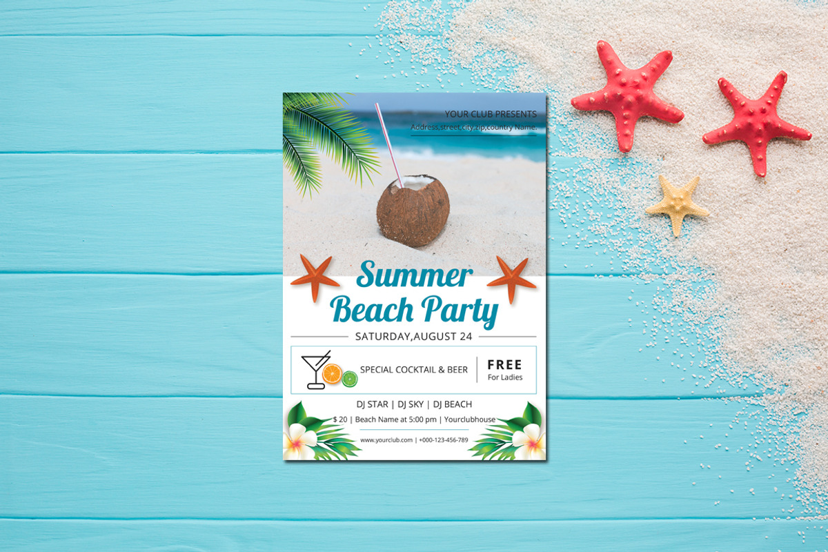 Summer Party Flyer, a Flyer Template by Rimana_Templatehive (Photo 2 of 3)
