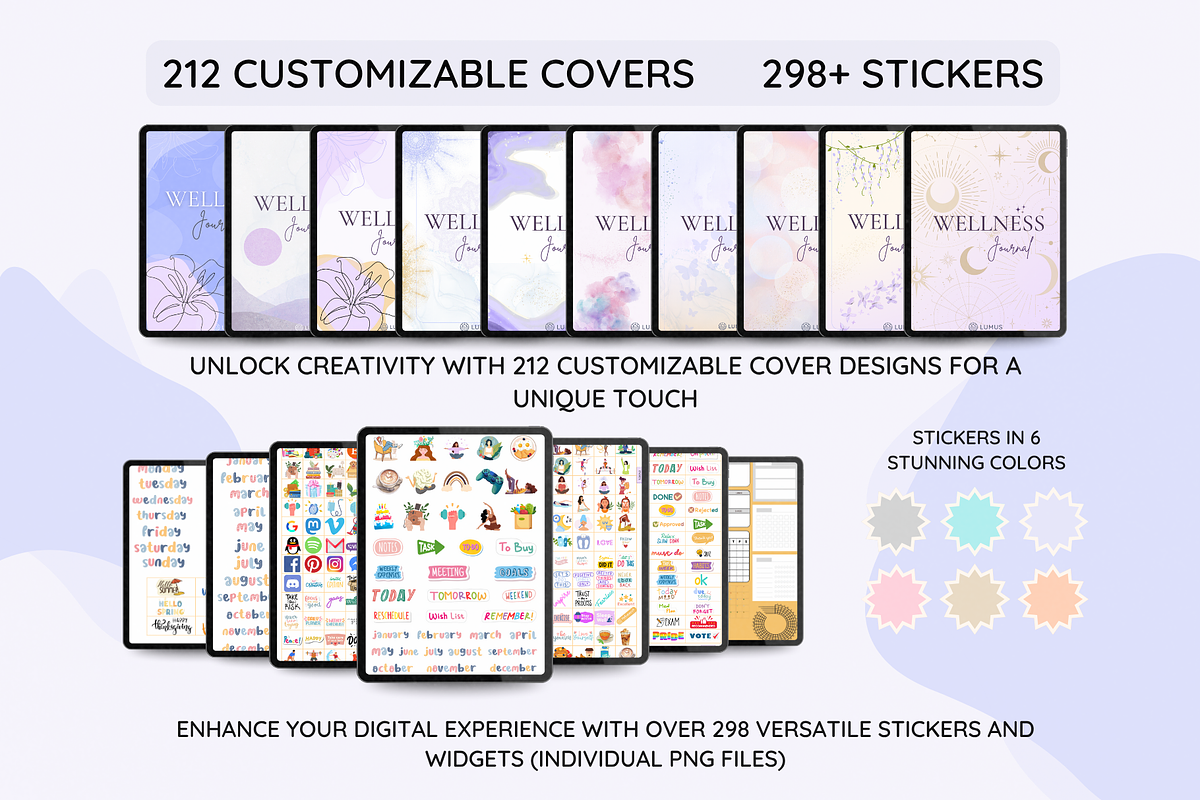 Wellness Digital Planner, a Templates & Theme by LumusStudio (Photo 8 of 9)