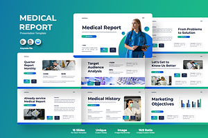 Medical Report - Keynote Template, a Presentation Template by Iqsiart Studio