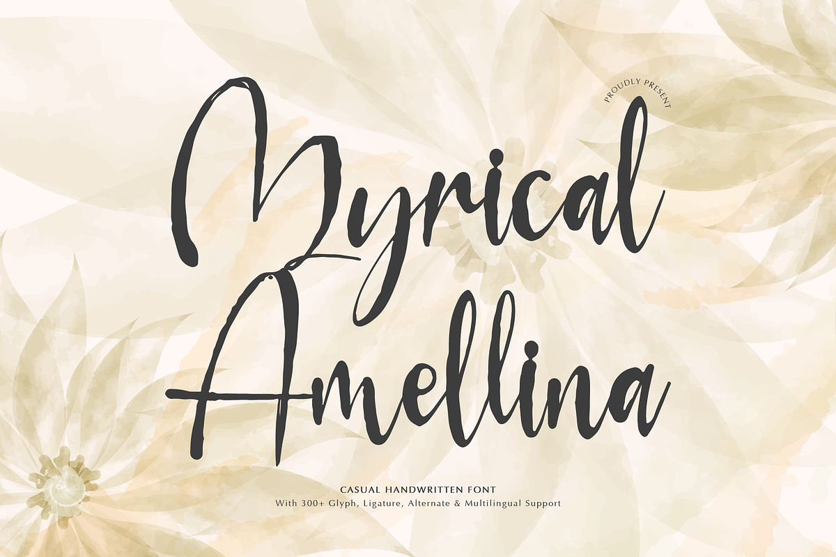 Myrical Amellina Casual Handwritten, a Script Font by gracetype_studio (Photo 1 of 12)