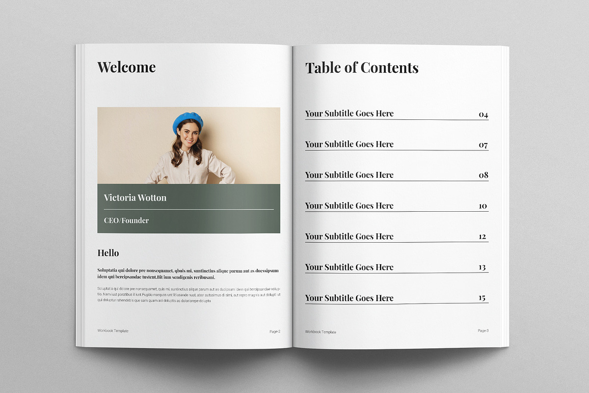 Workbook Template, a Brochure Template by E-Type (Photo 2 of 7)