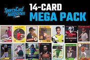 14-Card Mega Pack, a Design Template by Sports Card Templates (Thumbnail 1 of 15)