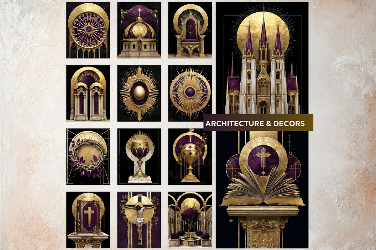 Christian Religious Digital Papers, a Person Illustration by ThatsDesignArt (Photo 9 of 10)