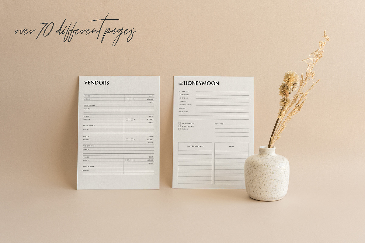 Printable All-in-One Wedding Planner, an Invitation Template by StudioVonBraitenberg (Photo 3 of 5)