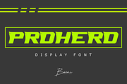 PROHERO -  Allcaps display font, a Font by Basnistudio (Thumbnail 1 of 5)