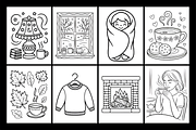 Cozy Hygge Moments Coloring Book, a Decorative Illustration by Design Station (Thumbnail 2 of 3)