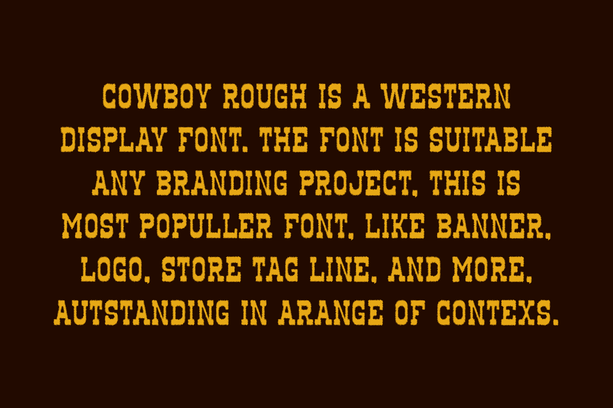 Cowboy Rough - Western Font, a Slab Serif Font by QR Design Studio (Photo 4 of 6)